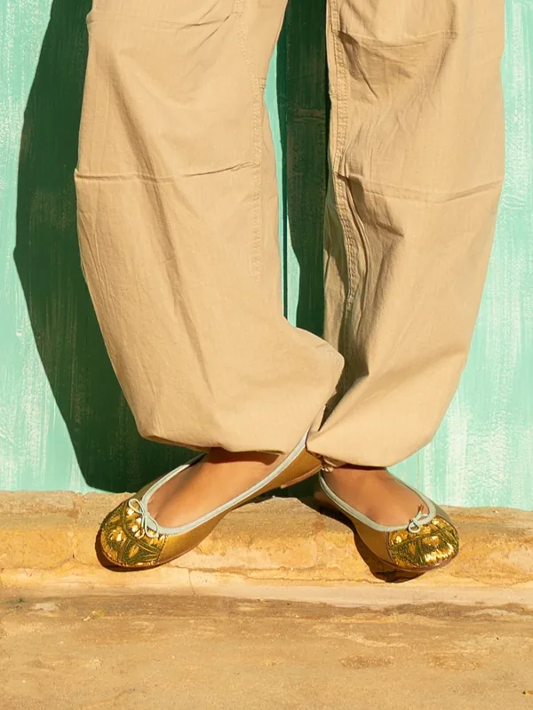 BIZI BALLERINA - lovato gold-olive gold alternate view